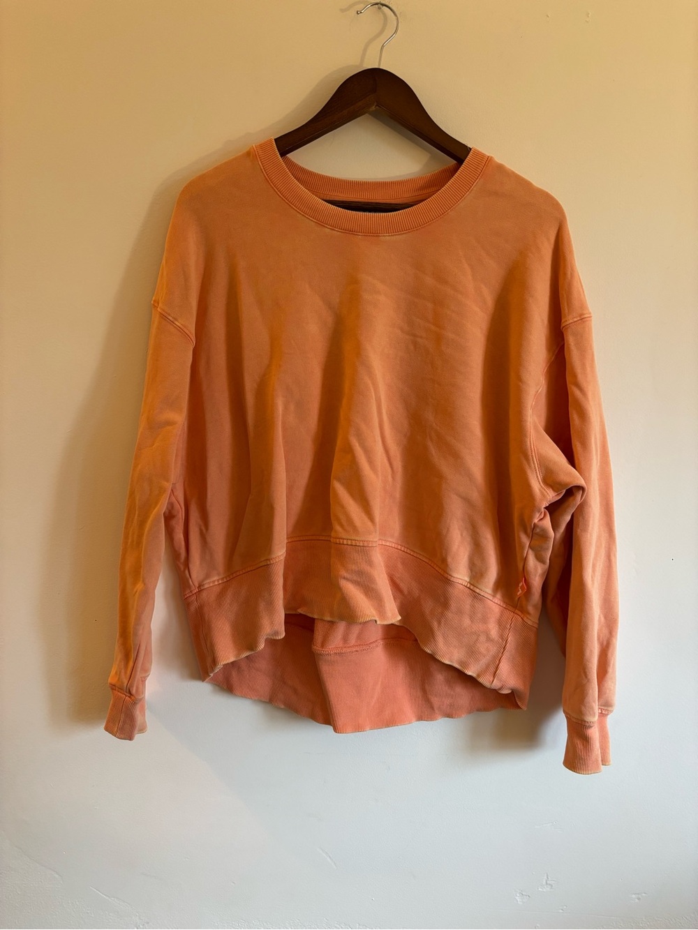 JoyLab Washed Coral Crewneck Pullover